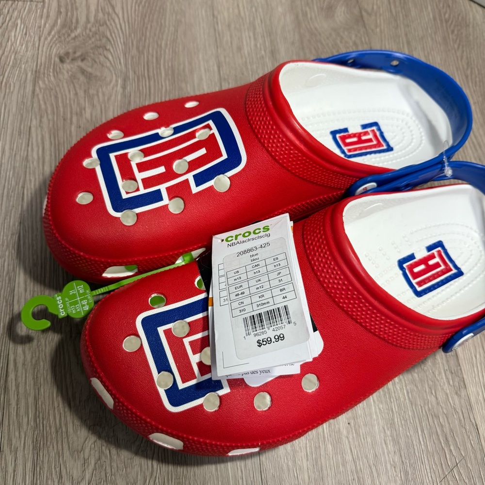 New Crocs NBA LA Clippers Classic Clogs Sizes 9, 11, 12, 13 US Men - Picture 8 of 10